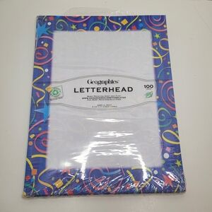Geographics Letterhead Colorful Confetti Look Style